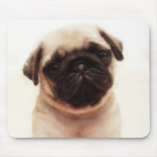 Mopsvalpmousepad Musmatta (Framsidan)