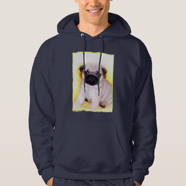 Mopsvalptröja Hoodie (Framsida)