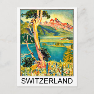 Mopuntains och sjöar i Schweiz Vykort