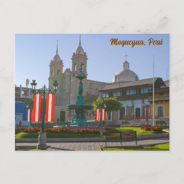 Moquegua, Perú, Plaza de Armas Vykort (Framsida)