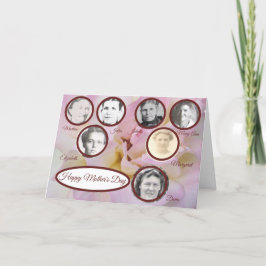 Mor 3 Generation Foton Rosa ros Mors dag Helgkort