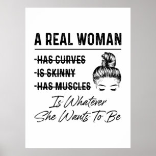 Mor A Real Woman Birthday Poster