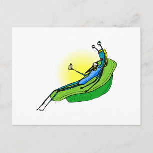 Mor Alien lounging Vykort