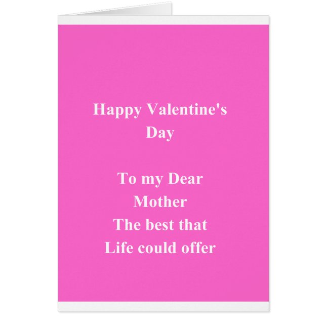 Mor Alla hjärtans dag Hälsningskort (Framsidan)