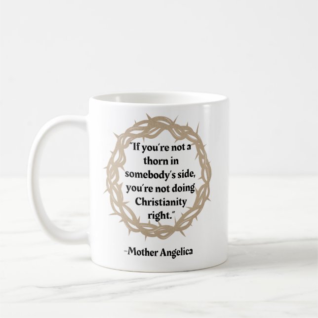 Mor Angelica Thorn Quote Kaffemugg (Vänster)