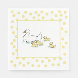 Mor Anka och Duckling Baby Shower Pappersservett