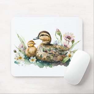 Mor Anka och Duckling Watercolor Musmatta
