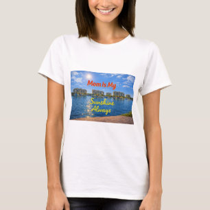 Mor är min solsken alltid T-shirt   Lyxig guldton