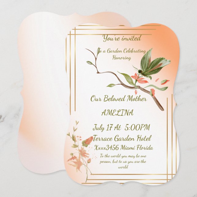 Mor är världen  kort (Fram/baksida)