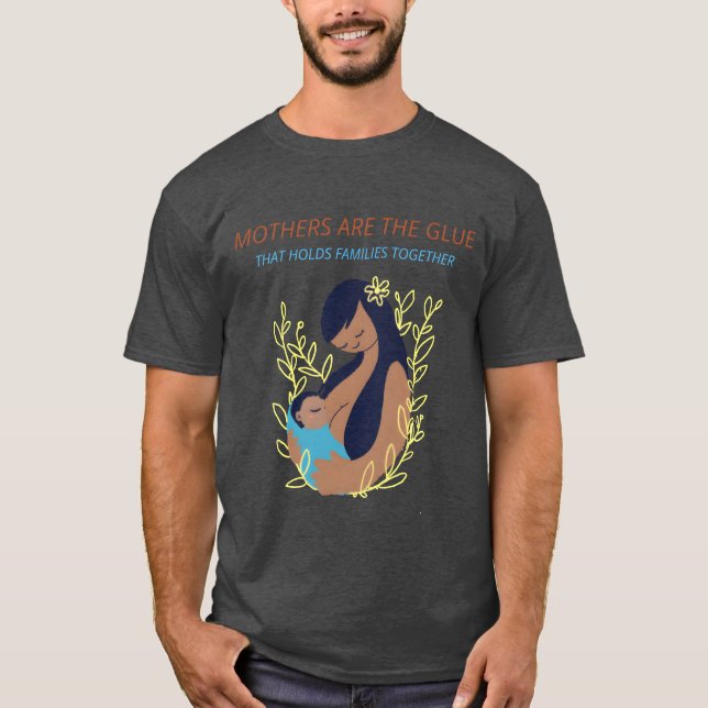 Mor Arehe Gluehat Holds FamiliesoTillsammans-gåva T Shirt (Framsida)