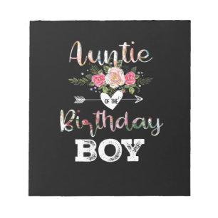 Mor Art Auntie of a Birthday Boy Anteckningsblock