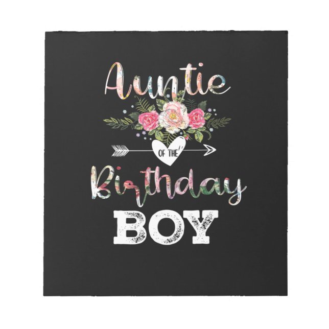 Mor Art Auntie of a Birthday Boy Anteckningsblock (Framsida)