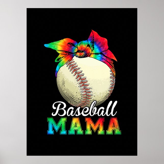 Mor Art Baseball Mamma Birthday Poster (Framsidan)