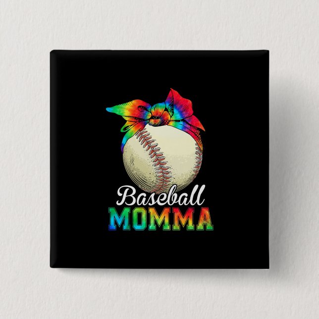 Mor Art Baseball Momma Birthday Knapp (Framsida)