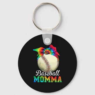 Mor Art Baseball Momma Birthday Nyckelring