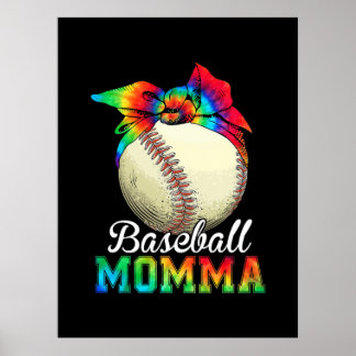 Mor Art Baseball Momma Birthday Poster