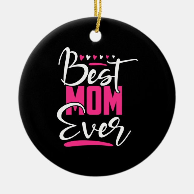 Mor Art Best Mamma någonsin Julgransprydnad Keramik (Framsidan)