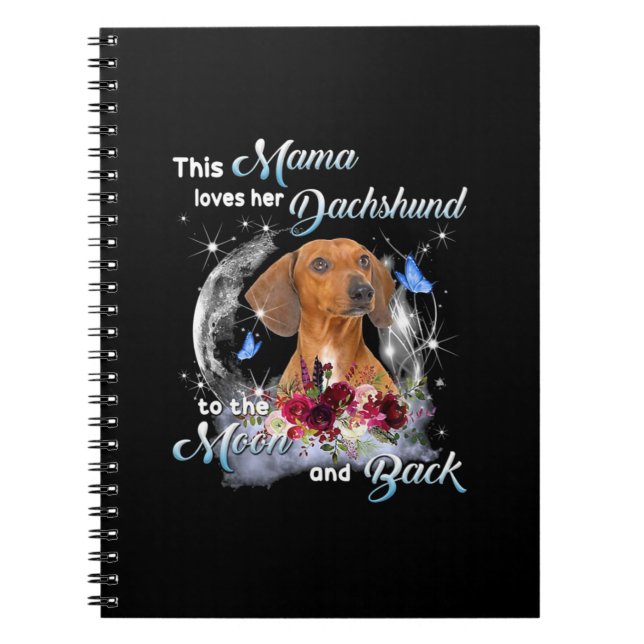 Mor Art Dachshund Mamma Birthday Anteckningsbok (Framsidan)