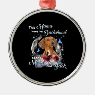 Mor Art Dachshund Mamma Birthday Julgransprydnad Metall