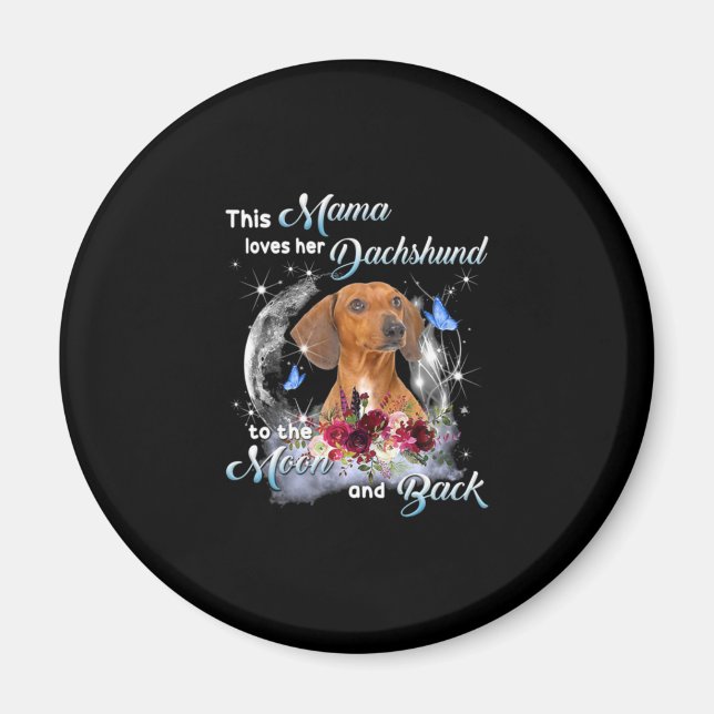 Mor Art Dachshund Mamma Birthday Magnet (Framsidan)