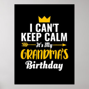 Mor Art Det är min mormormor-födelsedag Poster