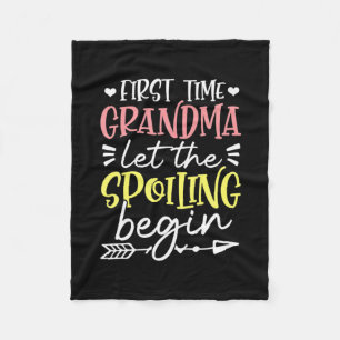 Mor Art Första gången Grandma Birthday Fleecefilt
