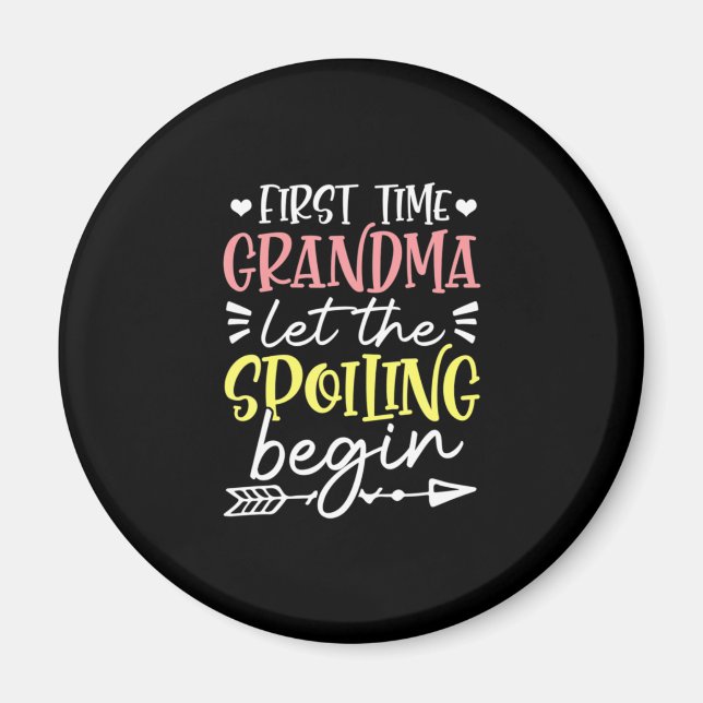 Mor Art Första gången Grandma Birthday Magnet (Framsidan)