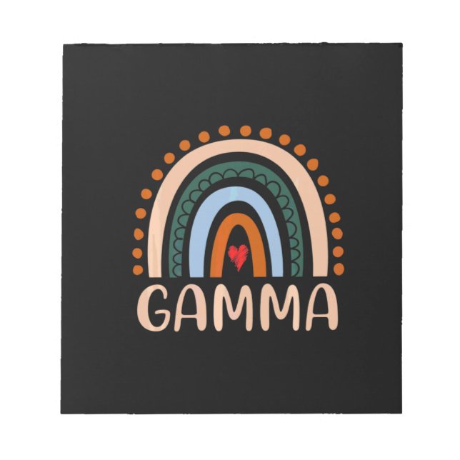 Mor Art | Gamma Rainbow Grandma Cute Birthday Anteckningsblock (Framsida)