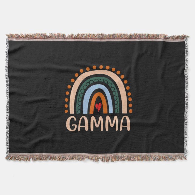Mor Art | Gamma Rainbow Grandma Cute Birthday Filt (Framsidan)