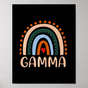 Mor Art Gamma Rainbow Grandma Cute Birthday Poster