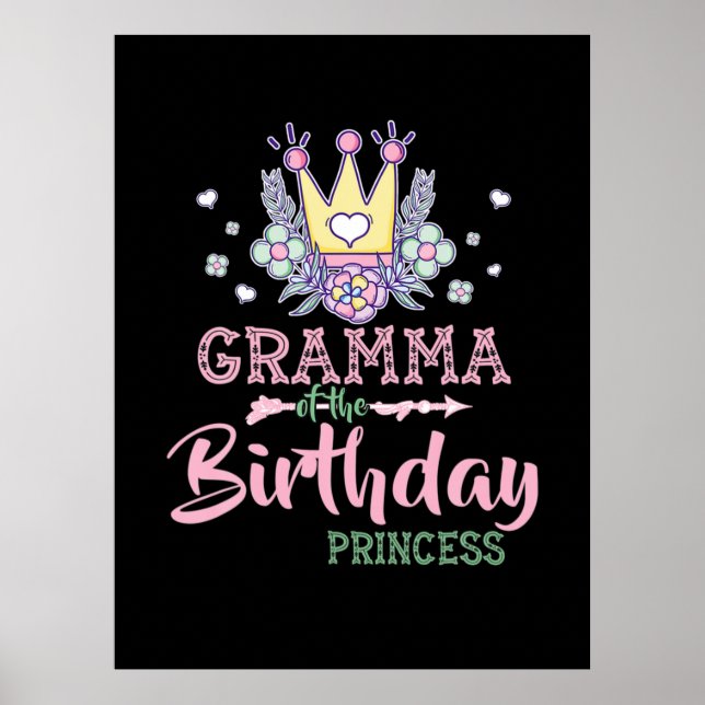 Mor Art | Gramma från födelsedag Princess Julafton Poster (Framsidan)