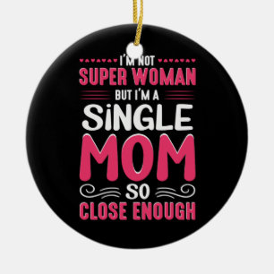 Mor Art I är ett enda Mamma Julgransprydnad Keramik