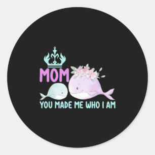 Mor Art Mamma har du gjort mig till den jag är Runt Klistermärke