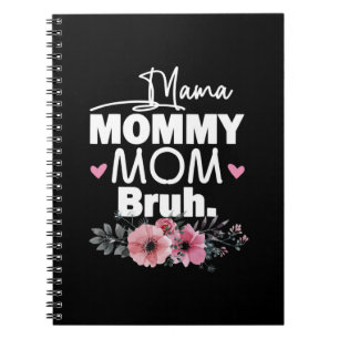 Mor Art Mamma Mamma Bruh Blommigt Birthday Anteckningsbok