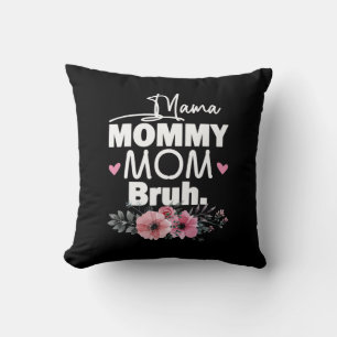 Mor Art   Mamma Mamma Bruh Blommigt Birthday Kudde