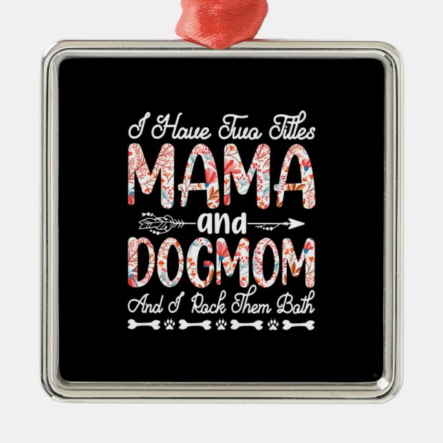 Mor Art | Mamma och Hund Julgransprydnad Metall (Framsidan)