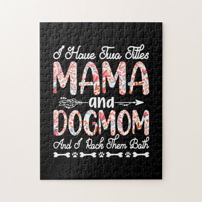 Mor Art | Mamma och Hund Pussel (Vertikal)