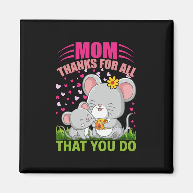 Mor Art Mamma tack för allt du gör Magnet (Framsidan)