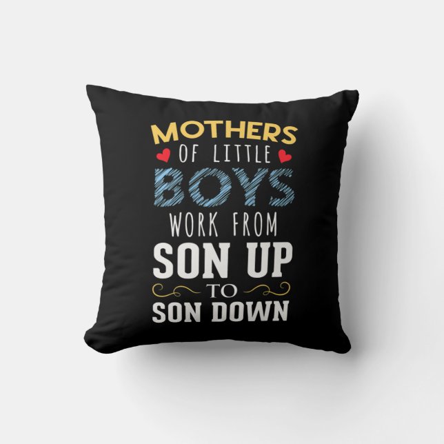 Mor Art | Mammor av Little Boys Birthday Kudde (Framsida)