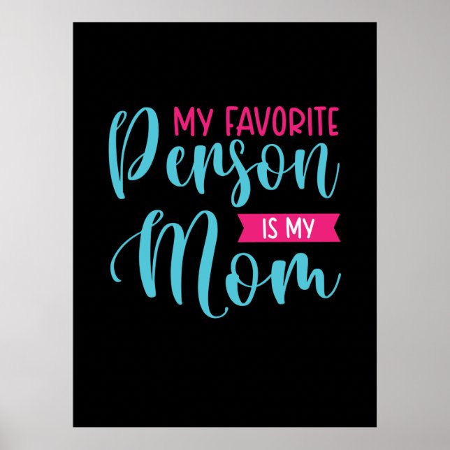 Mor Art min favoritperson är min Mamma Poster (Framsidan)