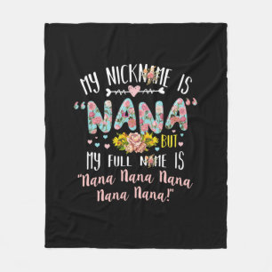 Mor Art   Mitt smeknamn är Nana Birthday Fleecefilt
