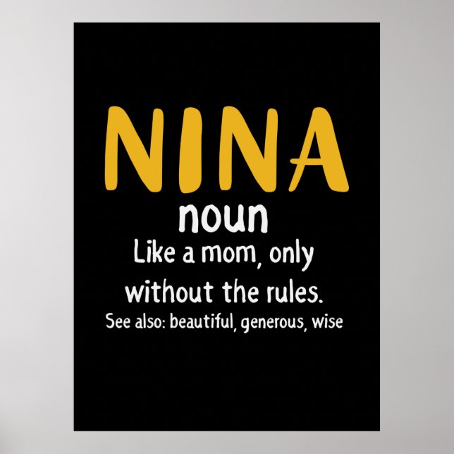Mor Art Nina Definition Poster (Framsidan)
