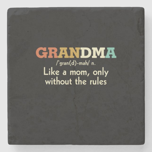 Mor Art Vintage Grandma Definition Stenunderlägg (Framsidan)