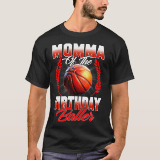Mor av födelsedagspojken Basketball Birthday Fami T Shirt