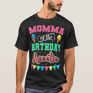 Mor av födelsedagstynglen Ice Cream Bday Party T Shirt