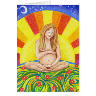 Mor av jord hälsningskort