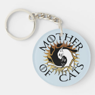 Mor av katter Keychain