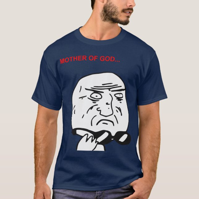Mor av tecknaden Meme för gudursinneansikte Tee (Framsida)