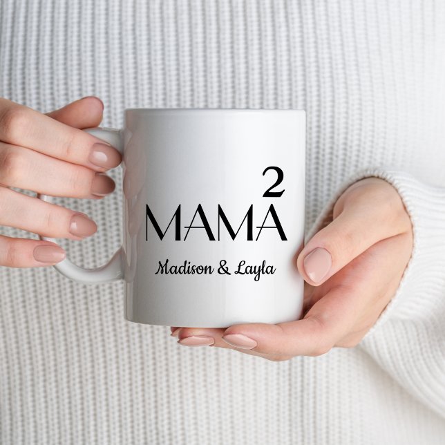 Mor av två Twillingar Mamma Mamma med två Kids Boy Mugg (Skapare uppladdad)