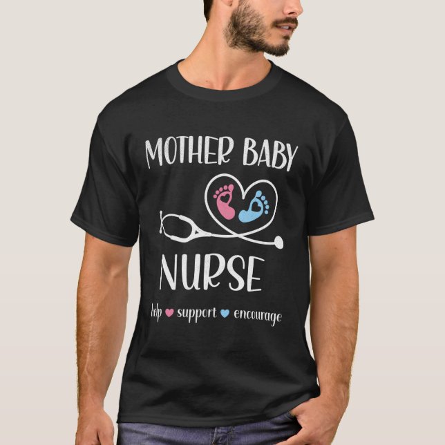 Mor Baby Nurse-avskrivning efter uppskov med sjuks T Shirt (Framsida)